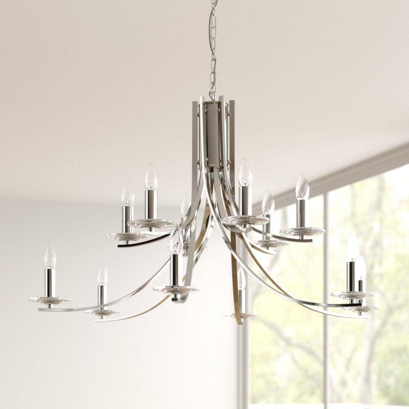 Zipcode Design Bennie 12 Light Candle Style Chandelier Zipcode Design Bennie 12 Light Candle Style Chandelier